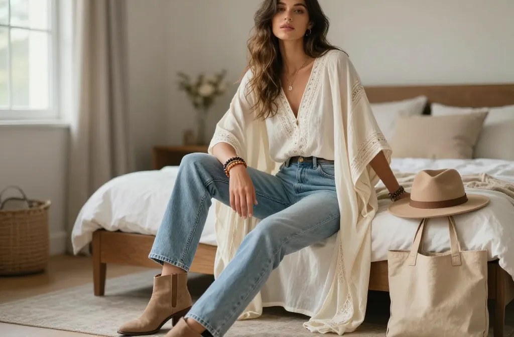 Relaxed Boho Holiday Outfit Inspiration: Cozy Chic Holiday Looks