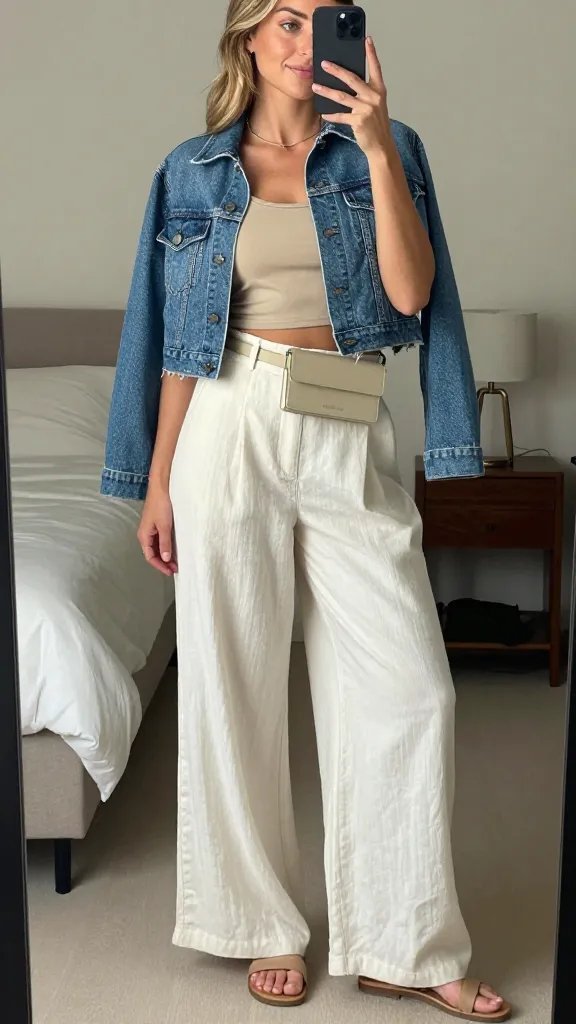 Wide-Leg Gauze Pant Ensemble That Floats Through Heatwaves