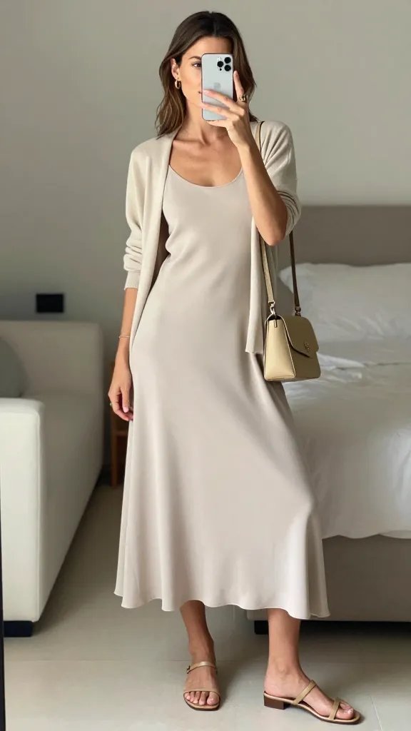 Flowing Shift Dress With Elevated Essentials