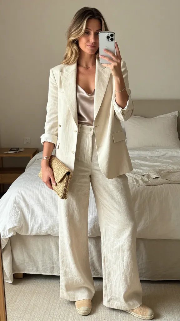 Crisp Linen Pant Set That Feels Like a Vacation Day