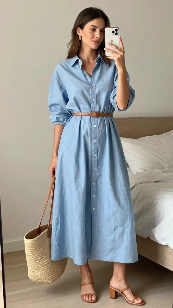 Button-Down Maxi Dress With a Modern Twist That Slays Heat