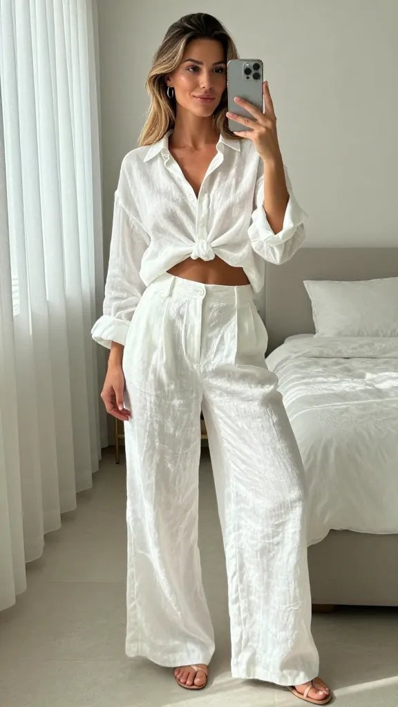 Breezy Linen Palazzo Set That Feels Like a Mini Vacation. Wide Leg Linen Outfit