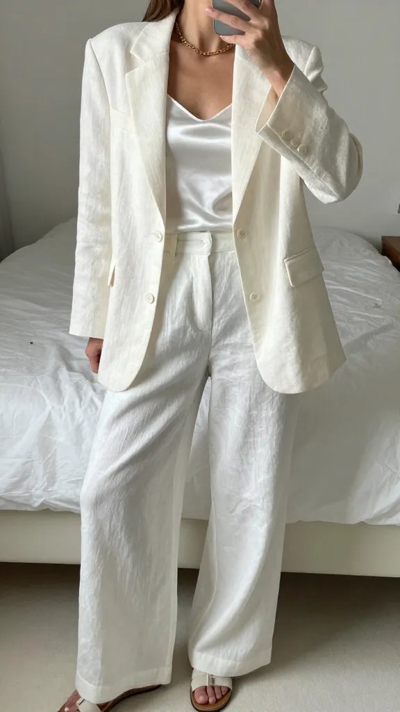 White on White Linen Ensemble That Feels Effortlessly Polished