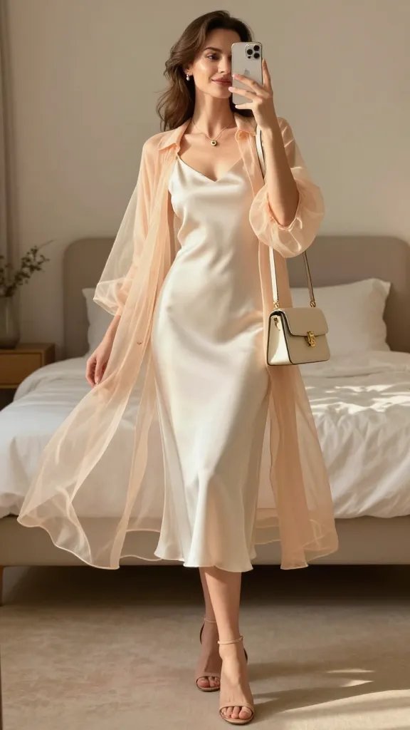 Sheer Overlay Popover With A Silk Slip Set