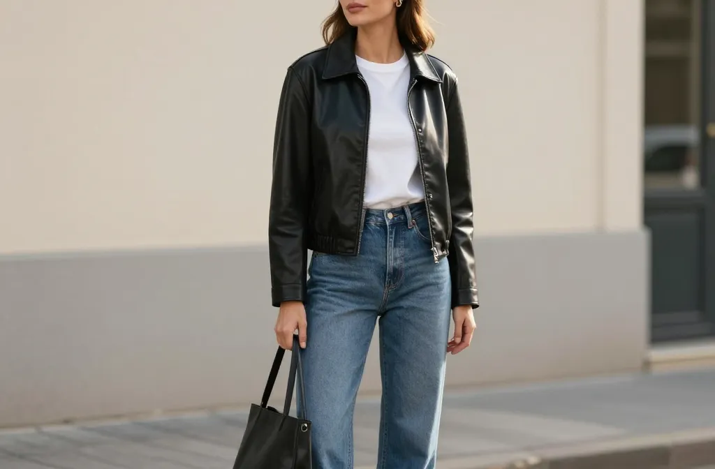 10 Neutral Outfit Ideas Featuring Leather Jackets: Chic & Effortless