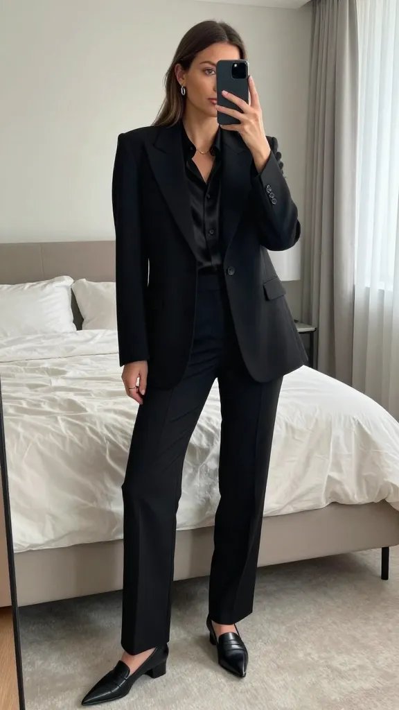 Sleek Monochrome Moment That Feels Effortlessly Luxe. Outfit Ideas That Always Look Put Together