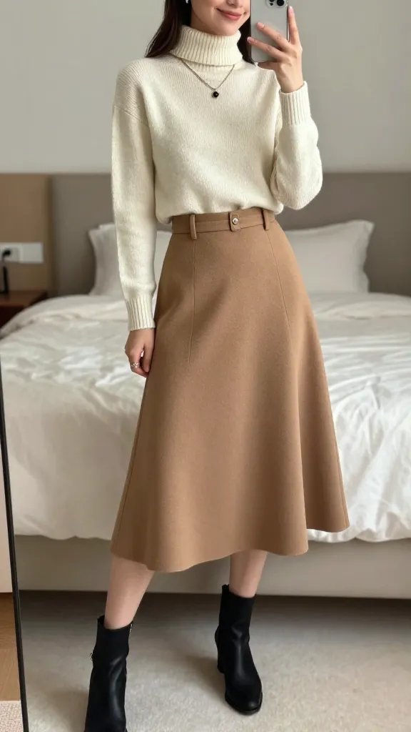 Tailored Skirt-and-Sweater Formula That Reads Boss, But Friendly
