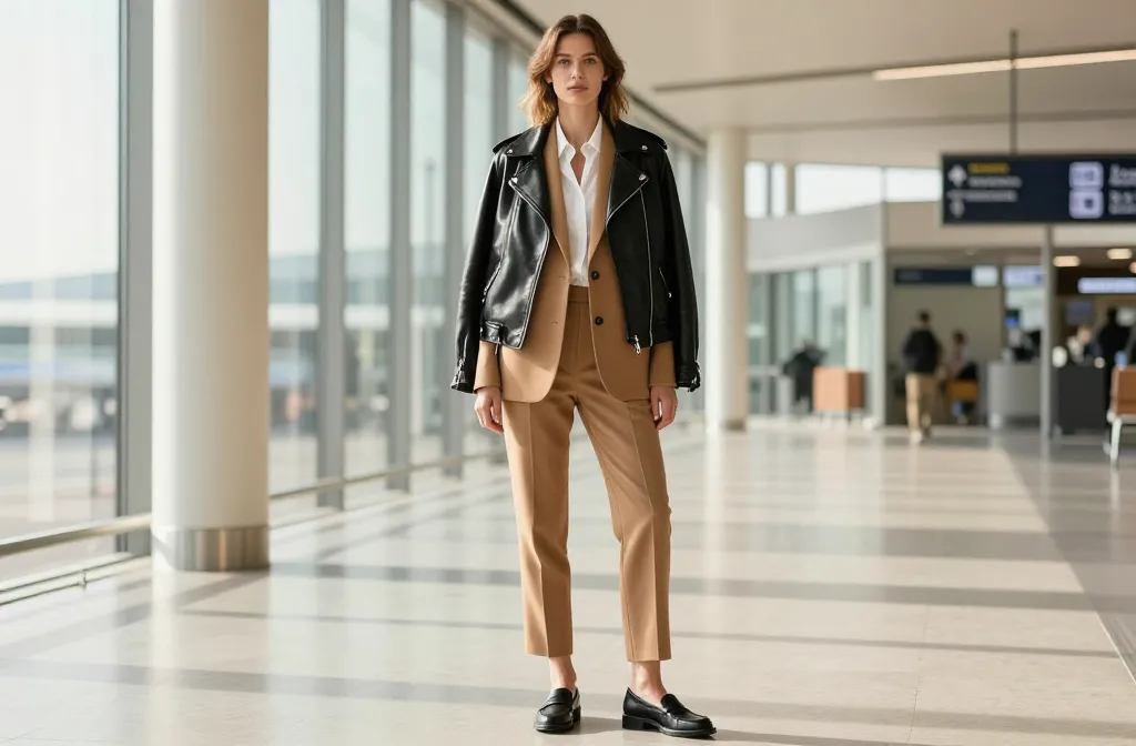 9 Travel Outfit Ideas Using Leather Jackets: Chic & Quick