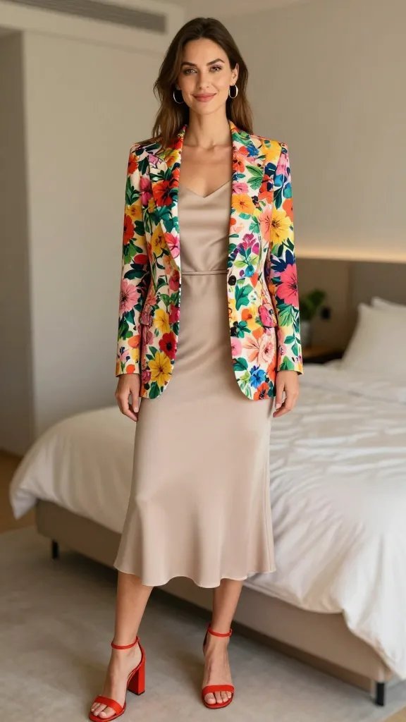 Sculpted Shoulders + Bright Florals For Day-to-Night Vibes