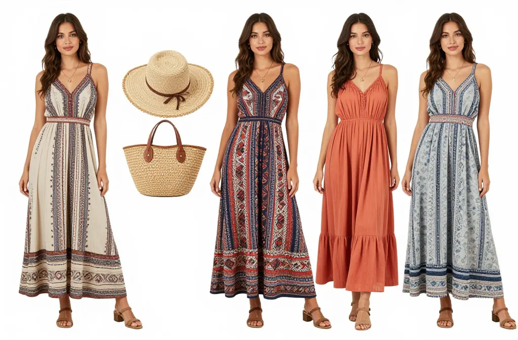 10 Cute Summer Outfits Featuring Boho Maxi Dresses You’Ll Love