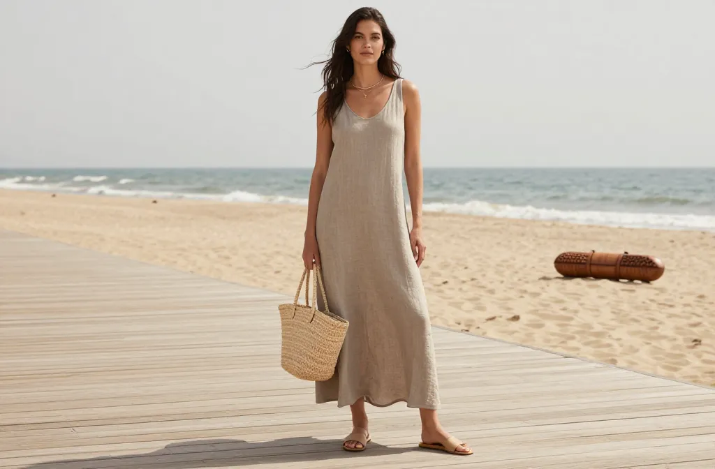 9 Summer Outfits Aesthetic Featuring Neutral Maxi Dresses: Chic Summer Edit