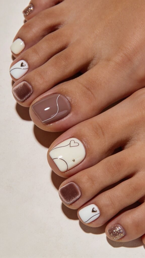 Matte Velvet Taupe - Toe Nail Varnish Design Ideas