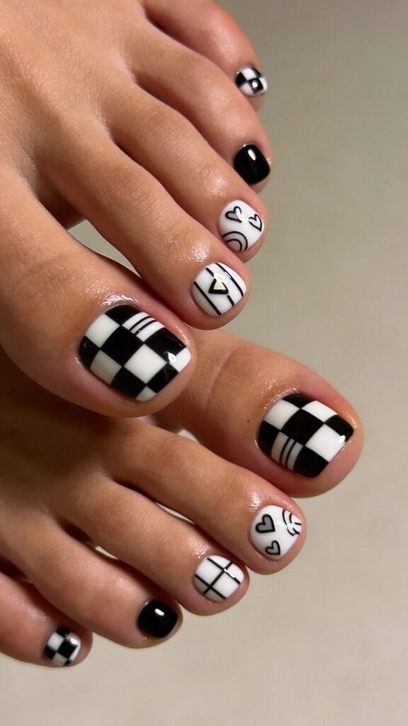 Checkerboard Playful Black & White