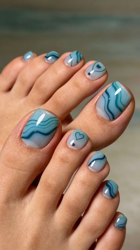 Oceanic Ripple with Teal