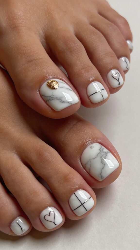 Faux Marble Miniatures - Toe Pedicure