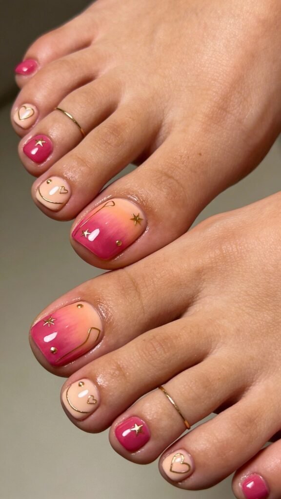 Bubble Gum Gradient with Stars