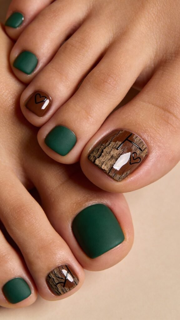 Forest Floor Green with Bark Accent