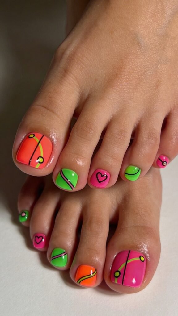 Neon Pop Pedis
