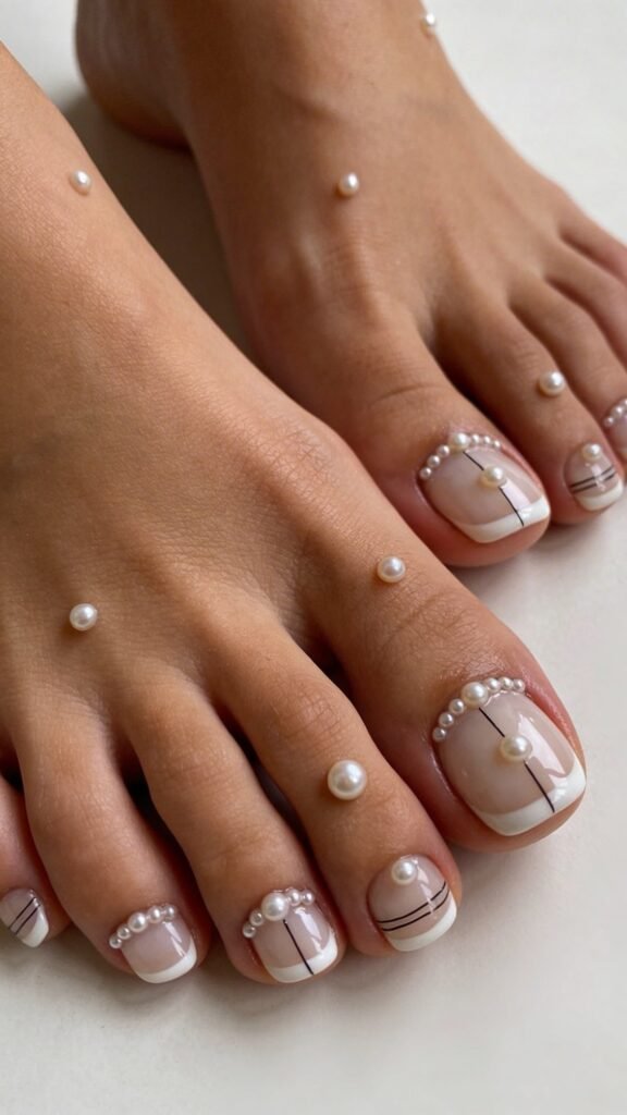 Pearl-Embedded Pedis