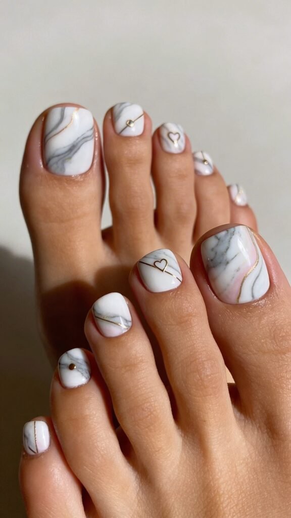 Marble Swirl Mani-Pedi
