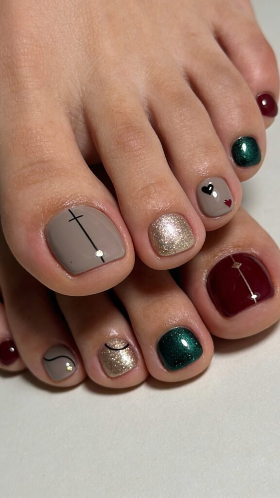 Velvet Matte Nails With Holiday Glow - Trending Pedicure Ideas 2026