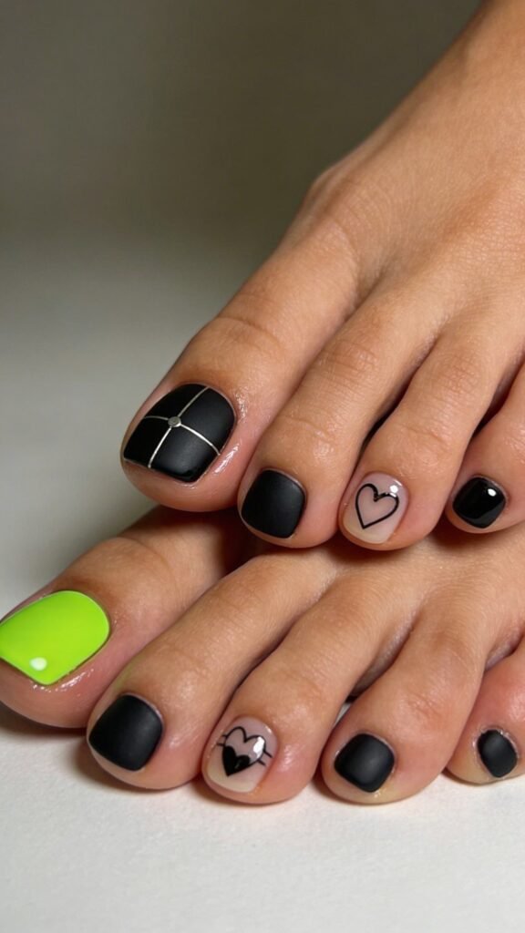 Charcoal Matte With Neon Accent