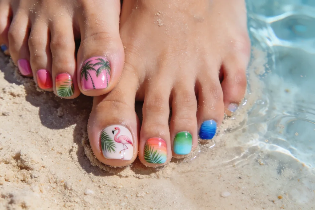 20 Tropical Pedicure Ideas for Beach Holidays: Sun-Kissed Toes