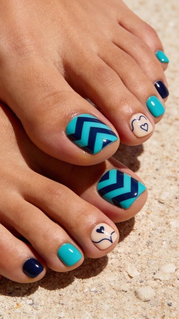 Turquoise Tide Chevron