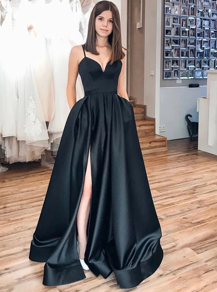 Sleek Satin Slip Prom Dress