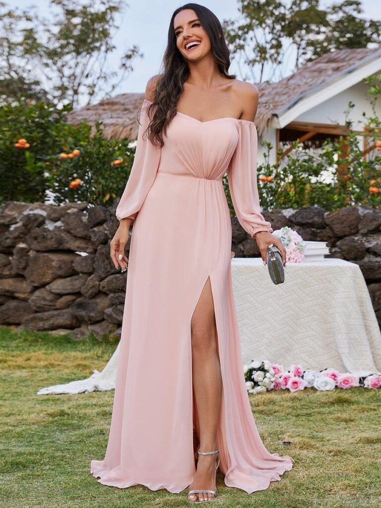 Off-the-Shoulder Maxi Dress – Effortless Glamour