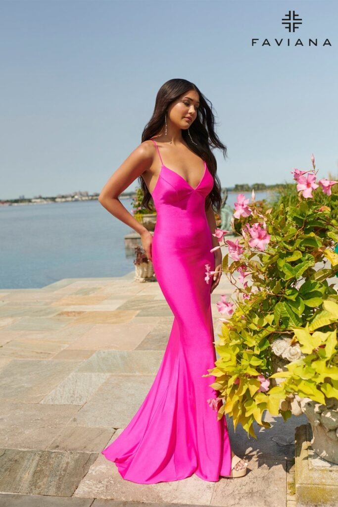 Colour Pop Prom Dress (Hot Pink, Red, Emerald)