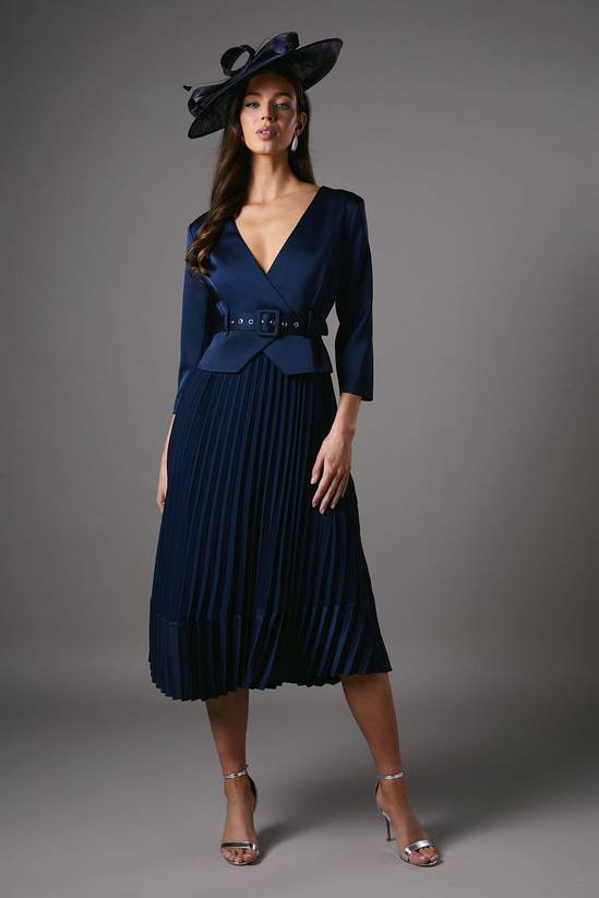 Pleated Midi Dress