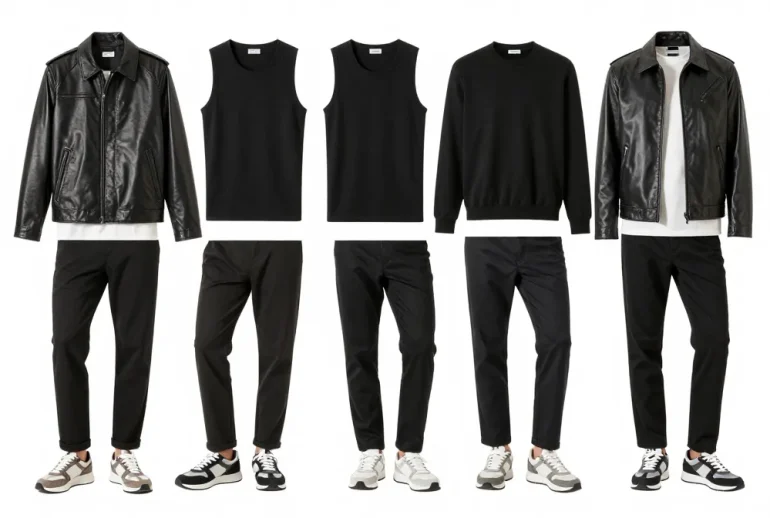 9 Polished Casual Looks with Leather Jackets and Trainers You’Ll Love