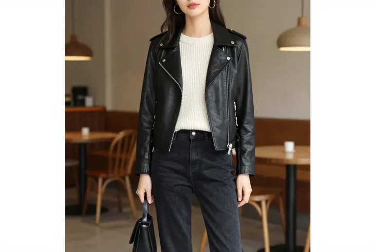 8 Coffee Date Outfit Ideas with Leather Jackets You’Ll Love