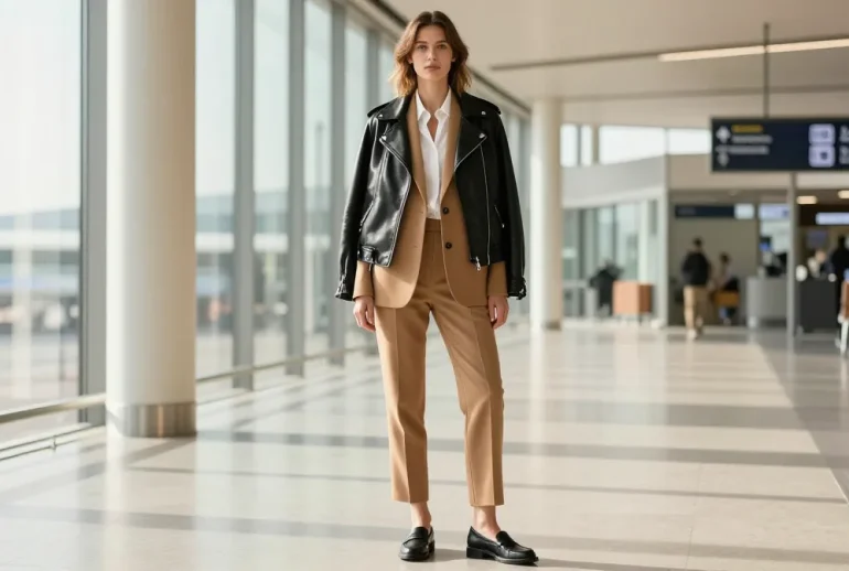 9 Travel Outfit Ideas Using Leather Jackets: Chic & Quick