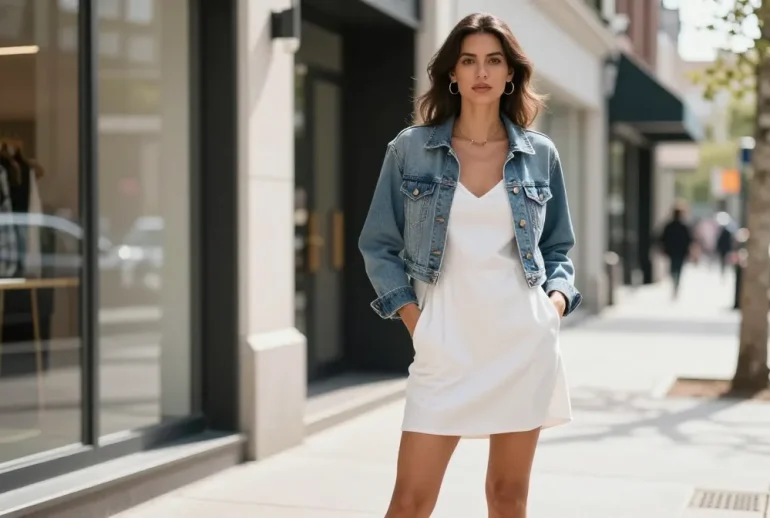 20 White Summer Dress and Denim Jacket Outfits You Will Want to Wear Every Day Unveiled