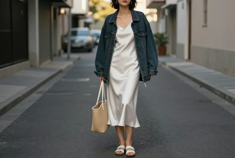 10 Dark Wash Denim Jacket and White Dress Combos for an Edgy Summer Look You’Ll Love