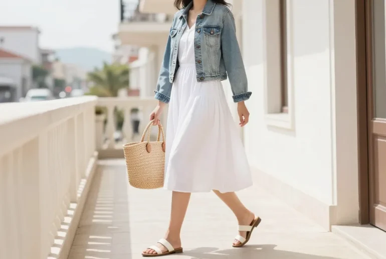 10 Best Shoes to Wear with a White Dress and Denim Jacket This Summer: Chic Picks
