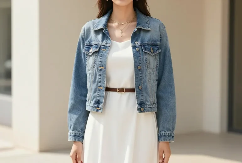 20 Ways to Accessorize a White Dress and Denim Jacket Outfit Like a Stylist—Viral Ready