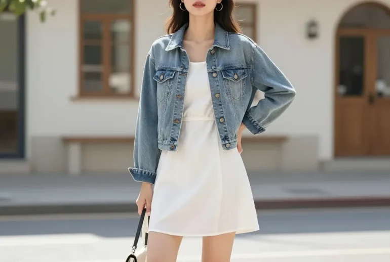 20 White Mini Dress and Denim Jacket Outfits That Scream Summer Aesthetic Chill Vibes