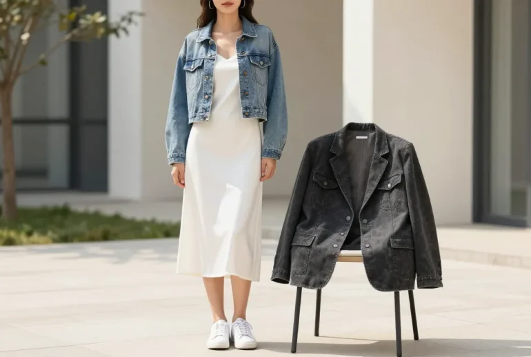 20 Cute White Dress and Jean Jacket Combos for Every Body Type You’Ll Love