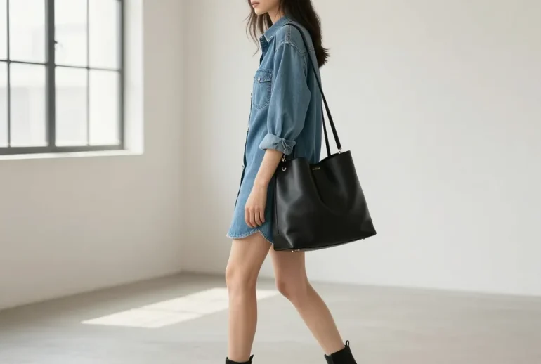 12 Denim Dress and Leather Bag Combos That Are So Effortlessly Cool: Quick Picks