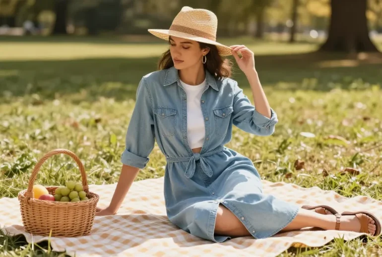 15 Light Wash Denim Dress Outfits That Scream Summer Aesthetic Magic