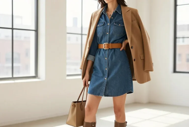 10 Ways to Style a Denim Dress with a Belt for a Flattering Silhouette: Chic Belted Dress Essentials
