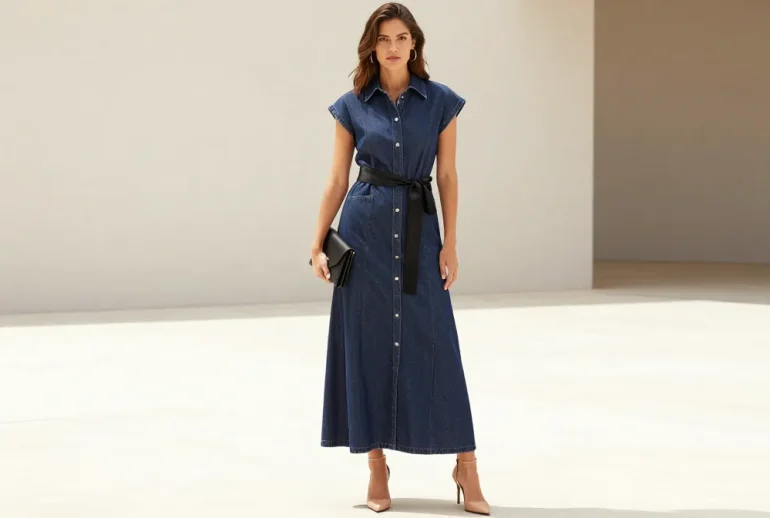20 Denim Maxi Dress Outfits That Look So Expensive: Effortless Luxe