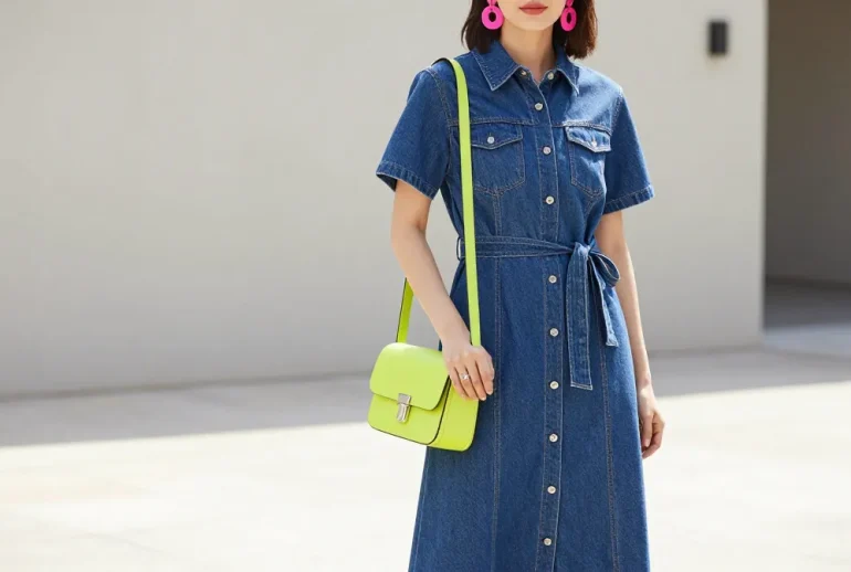 15 Denim Midi Dress Ideas We Are Currently Obsessed with: Omg Looks