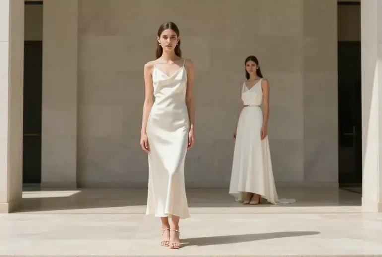14 Minimalist Courthouse Wedding Dresses That Feel Effortless