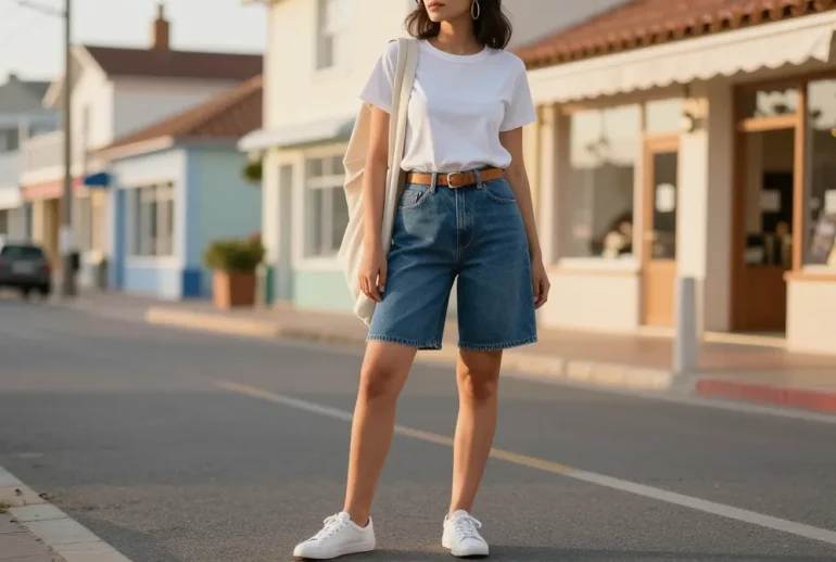 9 Blue Denim Shorts Outfit Ideas That Feel Timeless: Effortless Cool