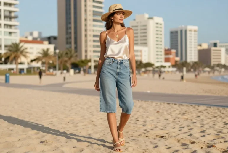 13 Long Denim Shorts Outfit Ideas That Look Pinterest Worthy: Chic Quick Picks