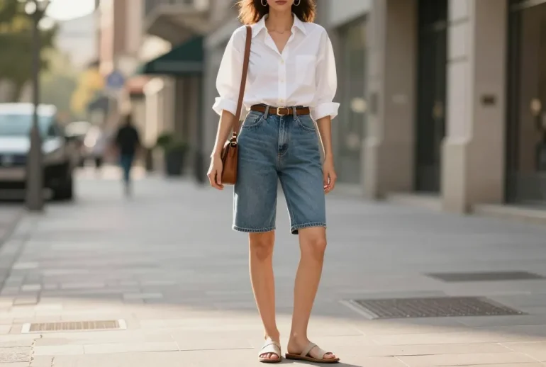 11 Denim Bermuda Shorts Outfit Ideas That Look Surprisingly Chic: Chic & Effortless Essentials